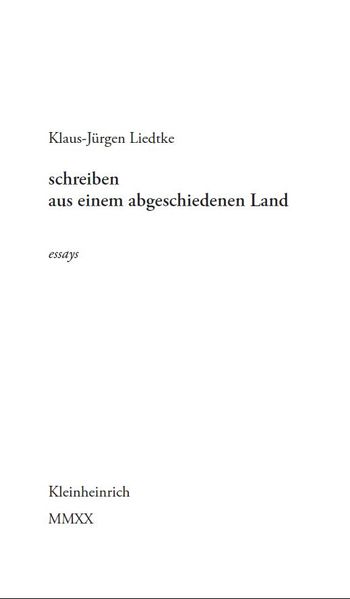Cover von schreiben aus einem abgeschiedenen Land