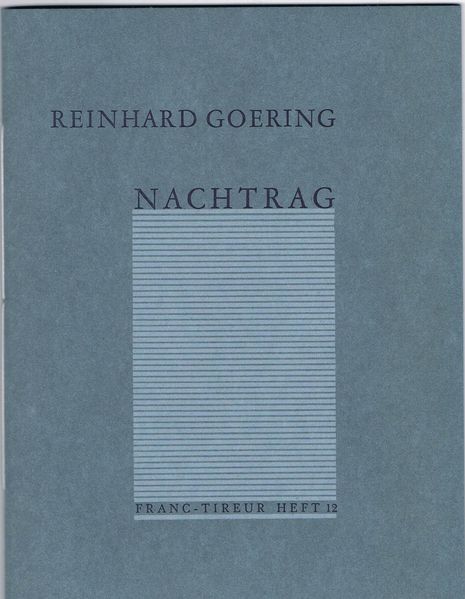 Cover von Nachtrag