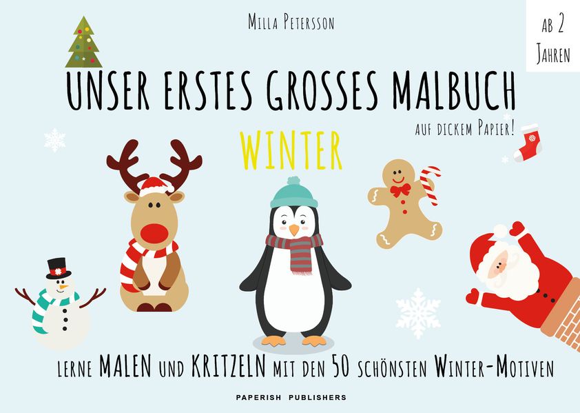 Cover von Malbuch Winter – UNSER ERSTES GROßES MALBUCH – WEIHNACHTEN
