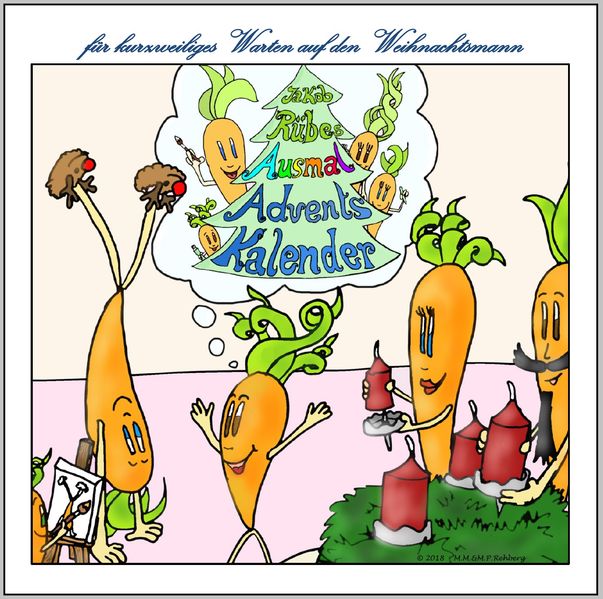 Cover von Jakob Rübe Ausmal-Adventskalender 2018