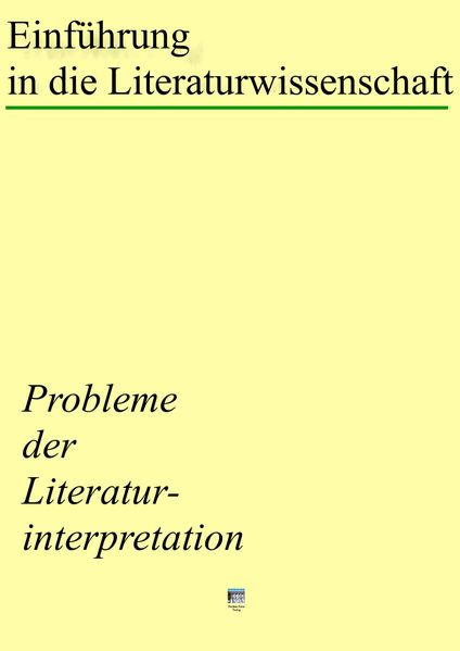Cover von Einführung in die Literaturwissenschaft