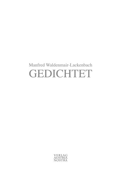 Cover von GEDICHTET