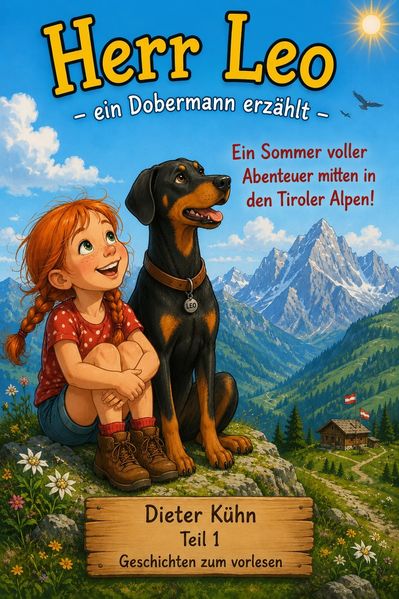 Cover von Herr Leo – ein Dobermann erzählt – Ein Sommer voller Abenteuer mitten in den Tiroler Alpen!