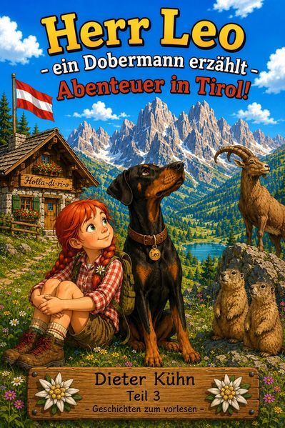 Cover von Herr Leo – ein Dobemann erzählt – Abenteuer in Tirol!