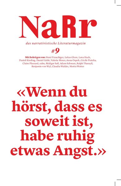Cover von NaRr – das narrativistische Literaturmagazin # 9