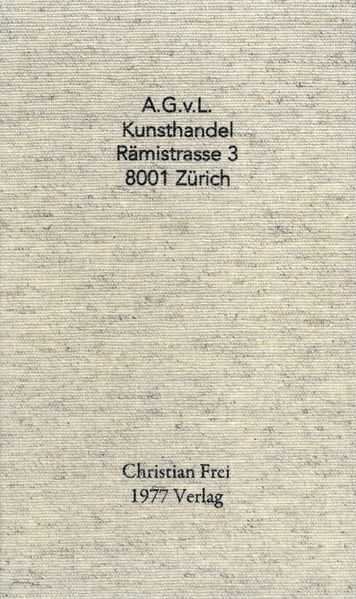 Cover von A.G.v.L. Kunsthandel, Rämistrasse 3, 8001 Zürich
