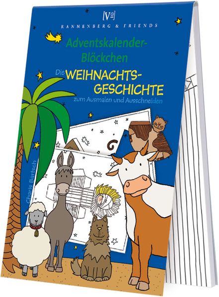 Cover von Die Weihnachtsgeschichte zum Ausmalen und Ausschneiden