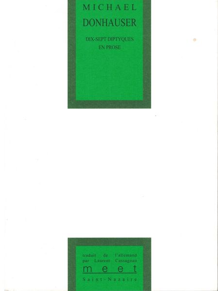 Cover von Siebzehn Diptychen in Prosa
