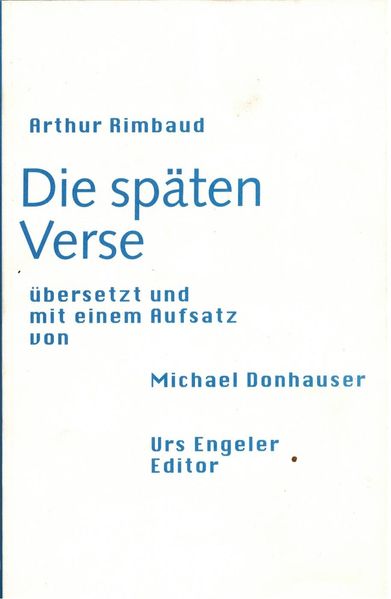 Cover von Die späten Verse