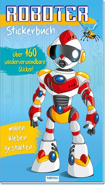 Cover von Sticker-Malbuch ROBOTER