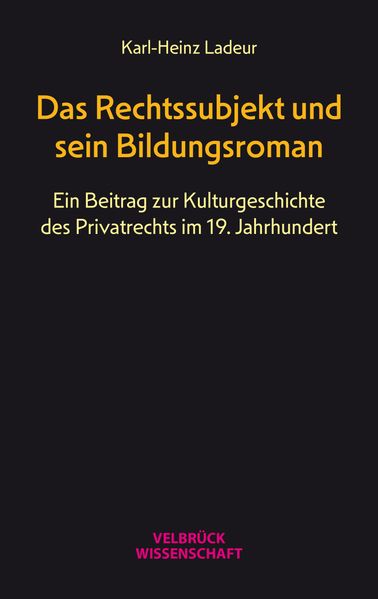Cover von Das Rechtssubjekt und sein Bildungsroman