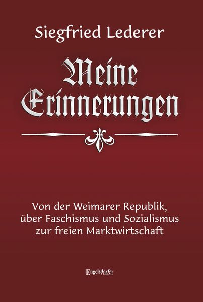 Cover von Siegfried Lederer: Meine Erinnerungen