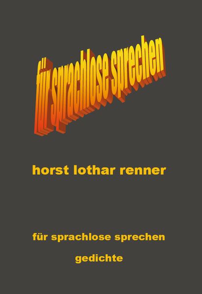 Cover von für sprachlose sprechen