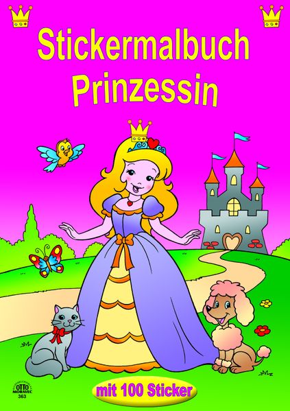 Cover von Stickermalbuch Prinzessin