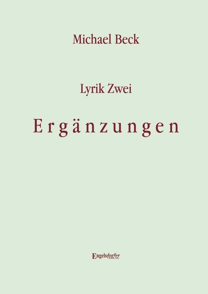 Cover von Lyrik Zwei. Ergänzungen