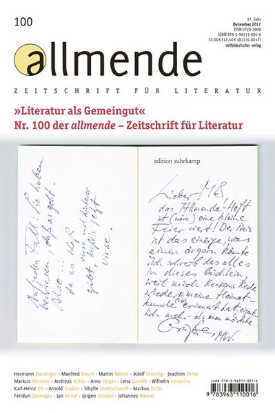 Cover von allmende 100