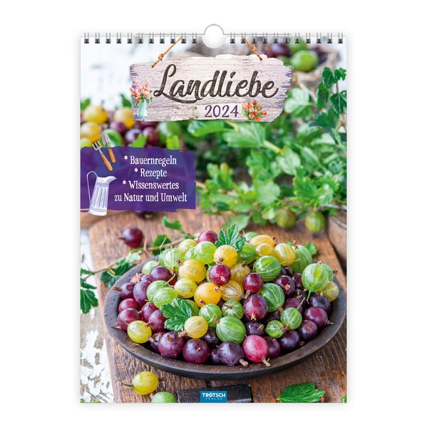 Cover von Trötsch Classickalender Landliebe 2024 – Bauernregeln, Rezepte, Wissenswertes zu Natur und Umwelt