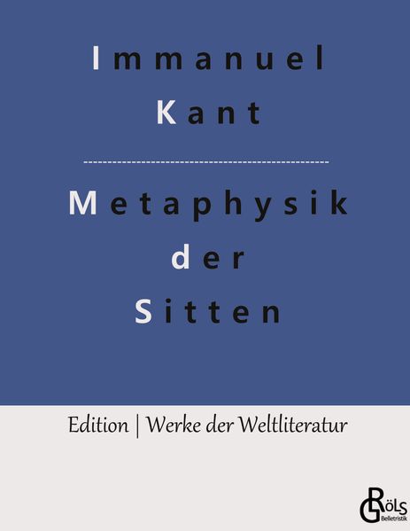 Cover von Grundlegung zur Metaphysik der Sitten