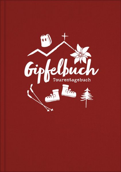 Cover von Gipfelbuch, Tourentagebuch, Wandertagebuch | A5 Notizbuch zum Wandern in den Bergen und für Radtouren für Sportler und Familien | Zum Eintragen inkl. Platz für Stempel und Fotos