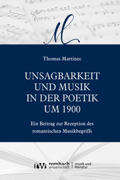 Cover von Unsagbarkeit und Musik in der Poetik um 1900