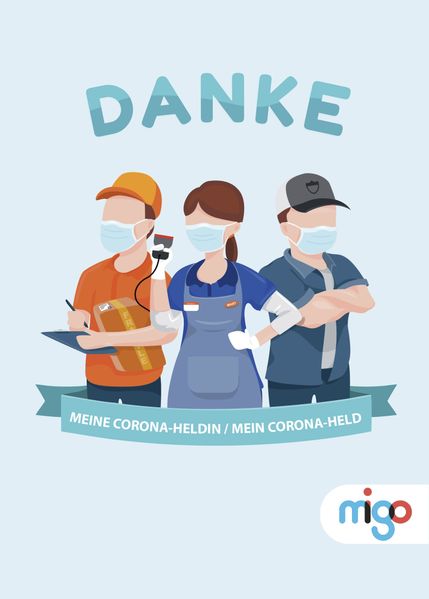Cover von Danke, meine Corona-Heldin. Danke, mein Corona-Held.
