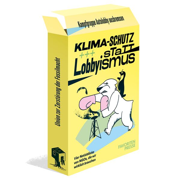 Cover von Notizblock-Set – Klimaschutz statt Lobbyismus