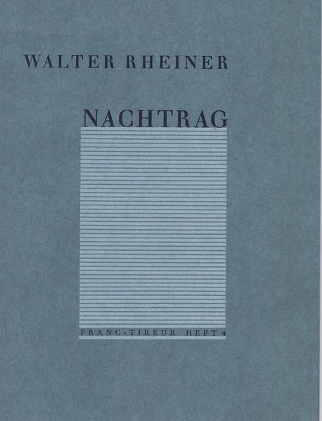 Cover von Nachtrag