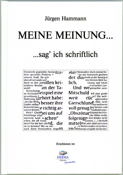 Cover von MEINE MEINUNG… …sag´ich schriftlich