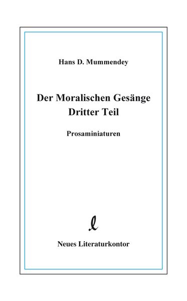 Cover von Der Moralischen Gesänge Dritter Teil