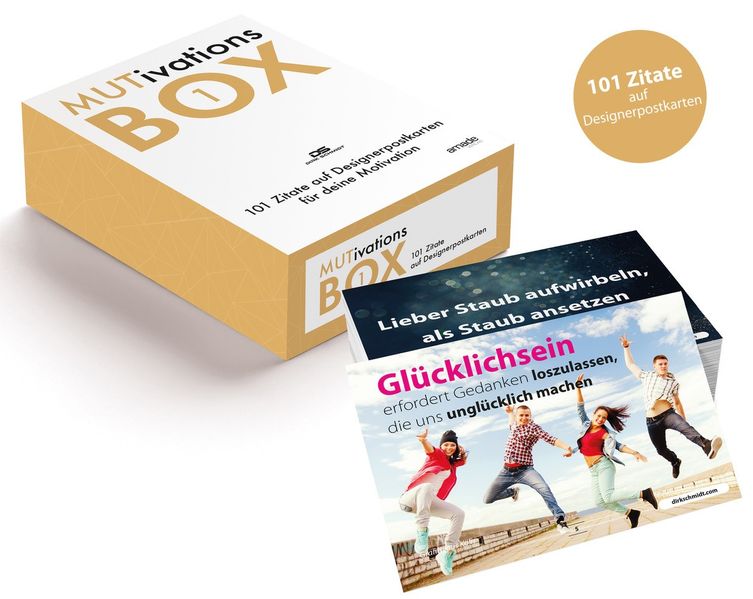 Cover von MUTivationsbox – 101 Zitate im Postkartenformat