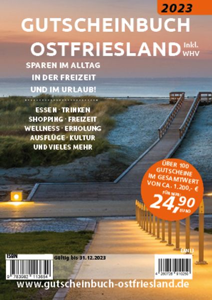 Cover von Gutscheinbuch 2023 Ostfriesland inkl. WHV