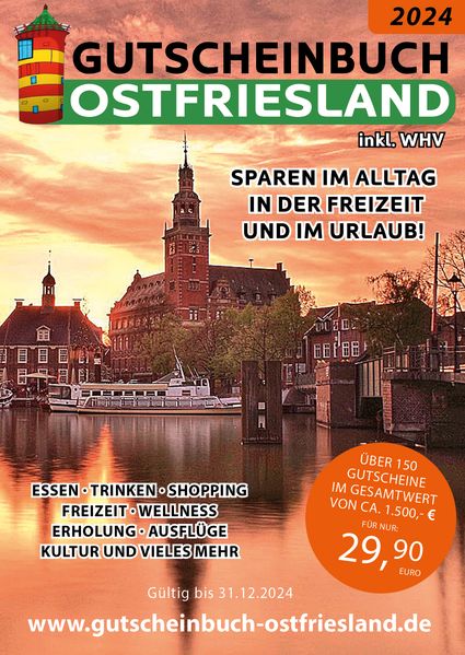 Cover von Gutscheinbuch 2024 Ostfriesland inkl. WHV