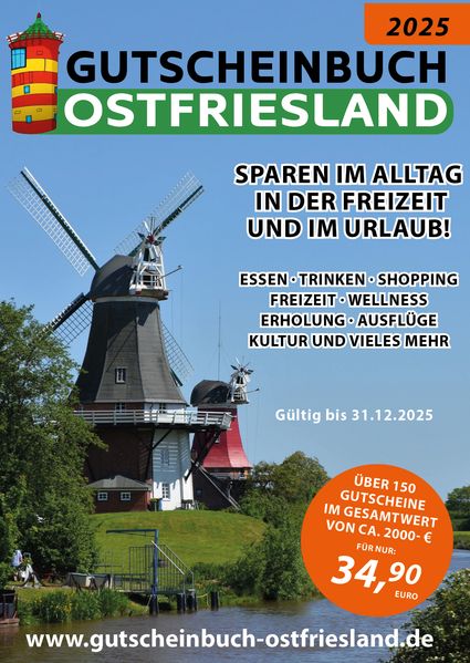 Cover von Gutscheinbuch 2025 Ostfriesland inkl. WHV