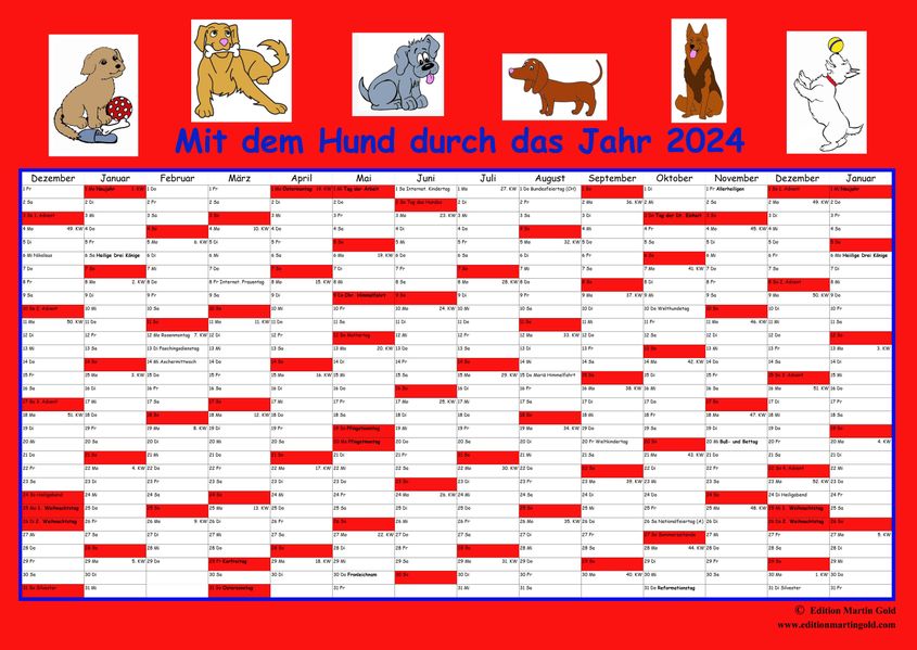 Cover von Mit dem Hund durch das Jahr 2024