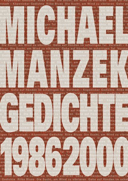 Cover von Michael Manzek Gedichte 1986-2000