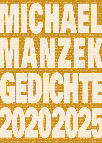 Cover von Michael Manzek Gedichte 2020-2025