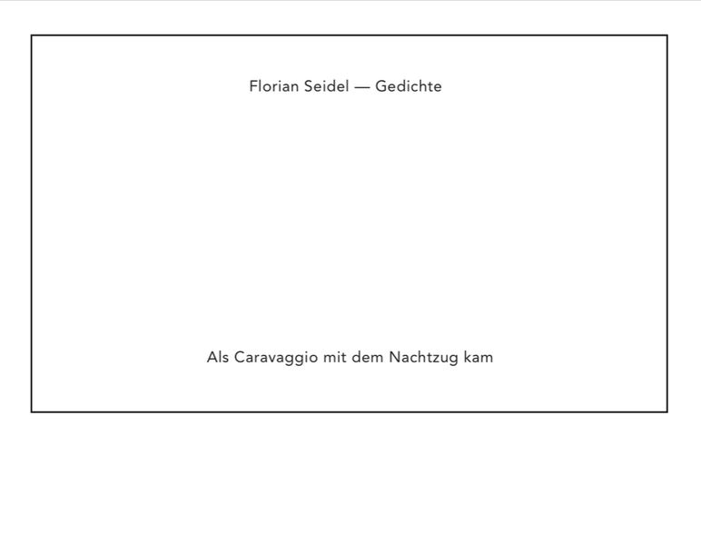 Cover von Als Caravaggio mit dem Nachtzug kam