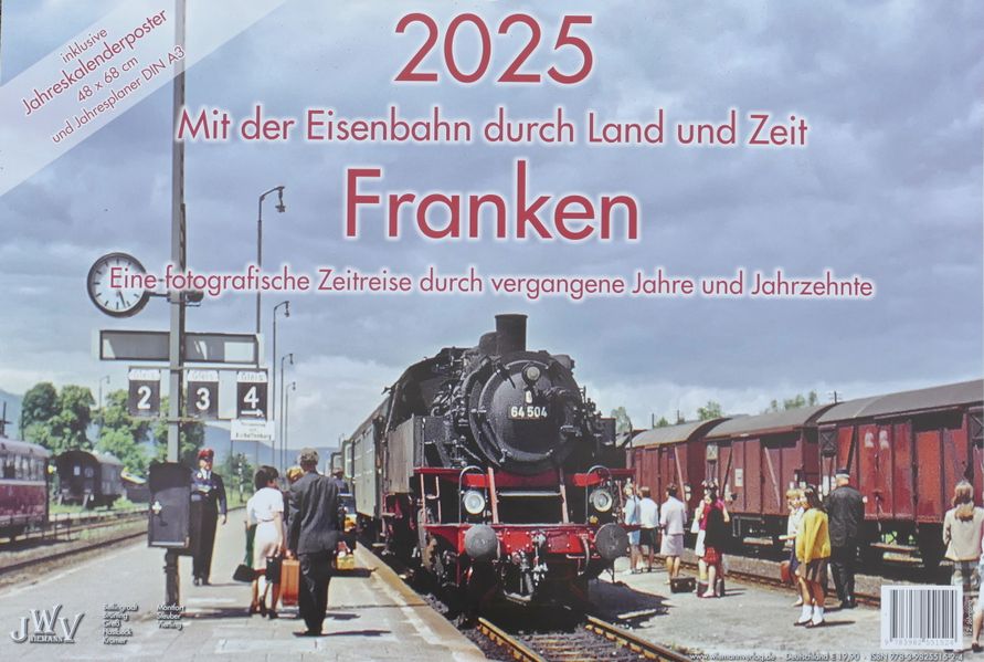 Cover von 2025 Mit der Eisenbahn durch Land und Zeit Franken