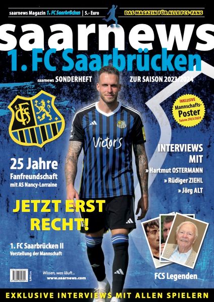 Cover von saarnews Saisonmagazin 1. FC Saarbrücken 2023/24