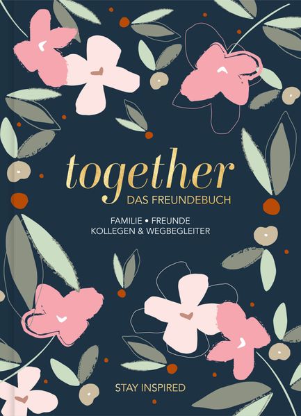 Cover von Freundebuch für Erwachsene | Album zum Ausfüllen für Freunde und Kollegen mit edler Goldprägung | Freundschaftsbuch, Poesiealbum, Erinnerungsalbum als Geschenk