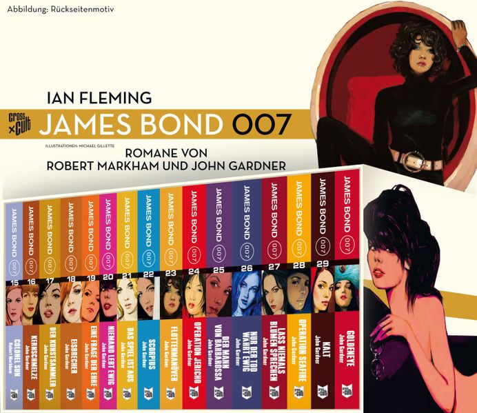 Cover von James Bond Gesamtbox 2: Schuber gefüllt mit den Bänden 15-29 plus dem Filmroman Goldeneye