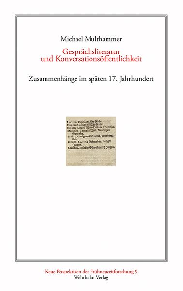 Cover von Gesprächsliteratur und Konversationsöffentlichkeit