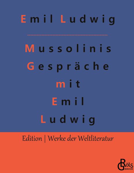 Cover von Mussolinis Gespräche mit Emil Ludwig