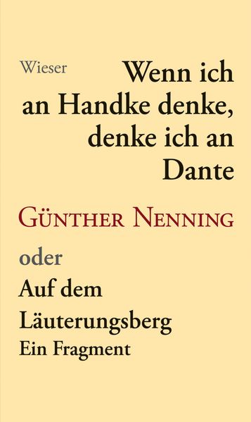Cover von Wenn ich an Handke denke, denke ich an Dante