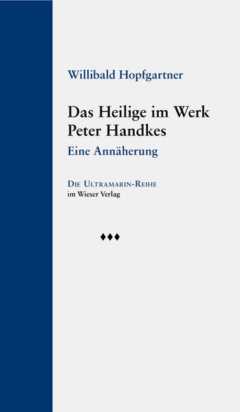 Cover von Das Heilige im Werk Peter Handkes