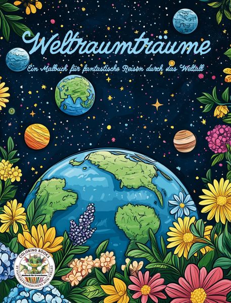 Cover von Weltraumträume – Ein Malbuch für fantastische Reisen durch das Weltall