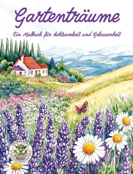 Cover von Gartenträume – Ein Malbuch für Achtsamkeit und Gelassenheit