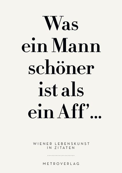 Cover von Was ein Mann schöner ist als ein Aff ’ …