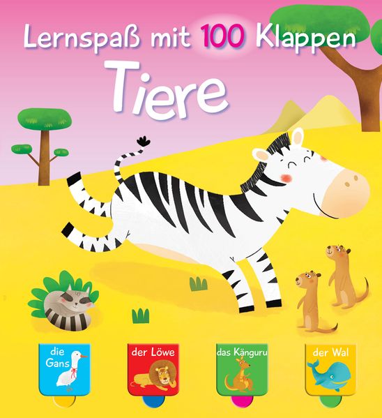 Cover von Lernspaß mit 100 Klappen – Tiere