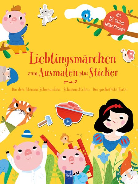 Cover von Lieblingsmärchen zum Ausmalen plus Sticker